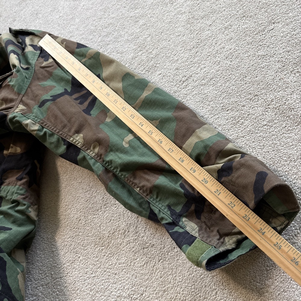 US Army Military Cold Weather Field Jacket Coat Mens Large Woodland Camo 90s - Picture 6 of 11